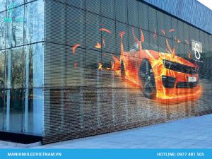 Giá thuê màn hình led trong suốt dán kính tại Hà Nội
